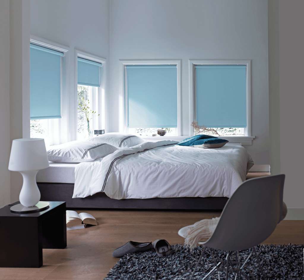 licht blauw slaap kamer rolgordijn