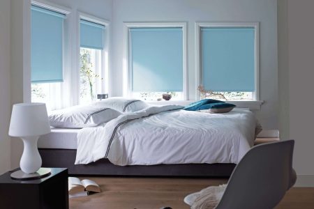 licht blauw slaap kamer rolgordijn